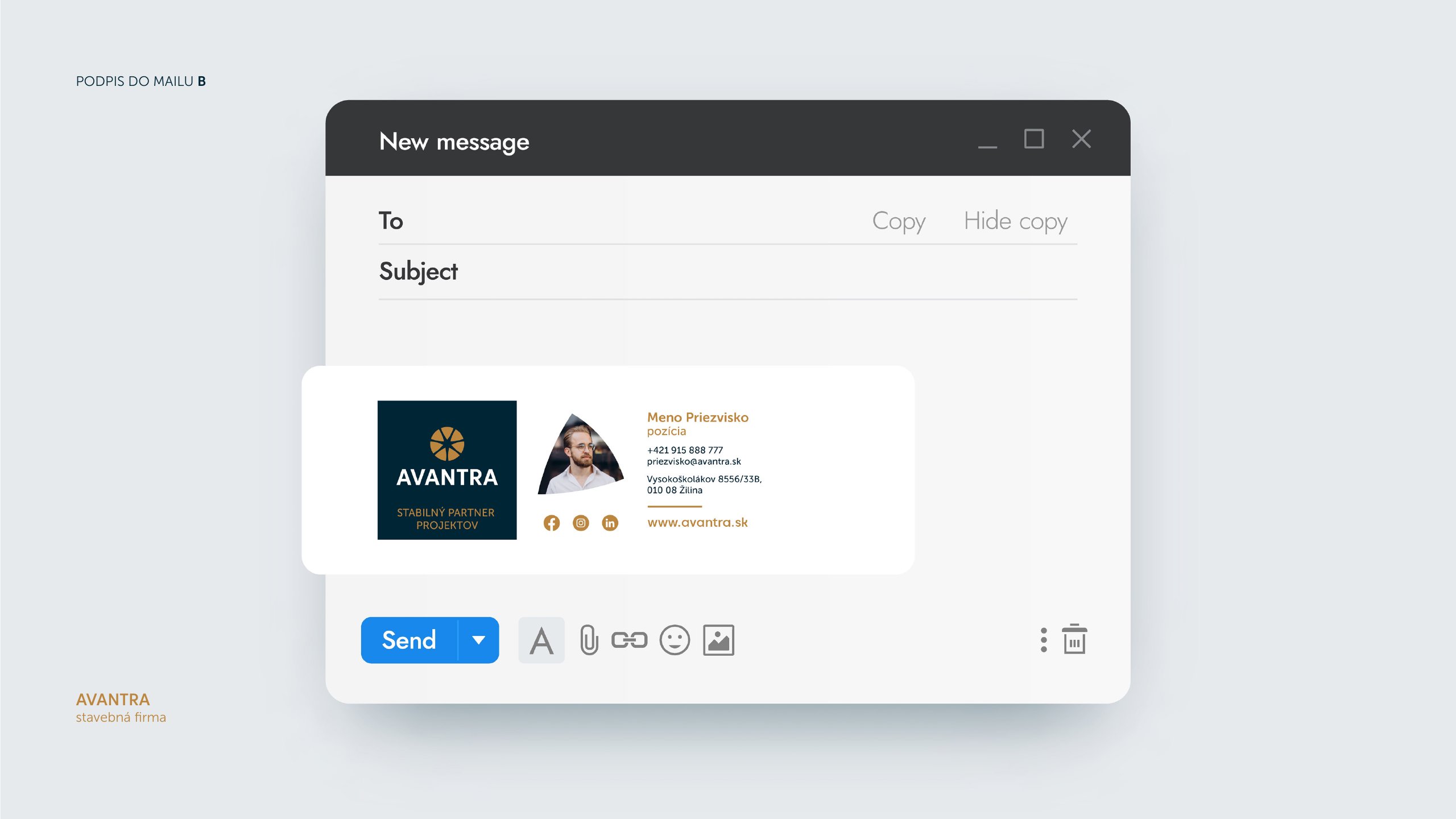 Avantra — dizajn manuál, strana 17