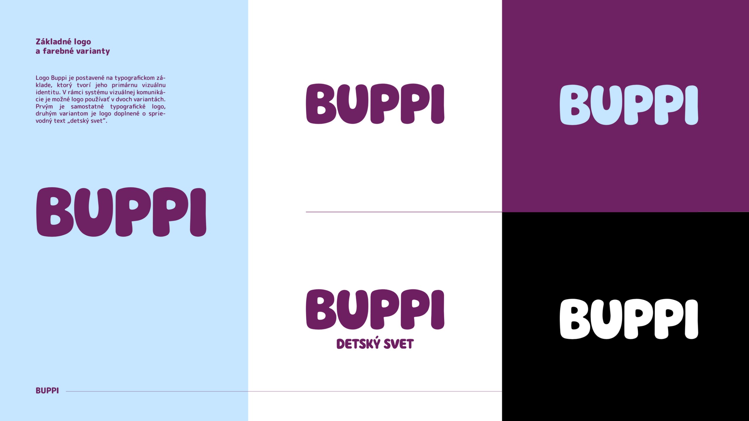 Buppi — dizajn manuál, strana 10