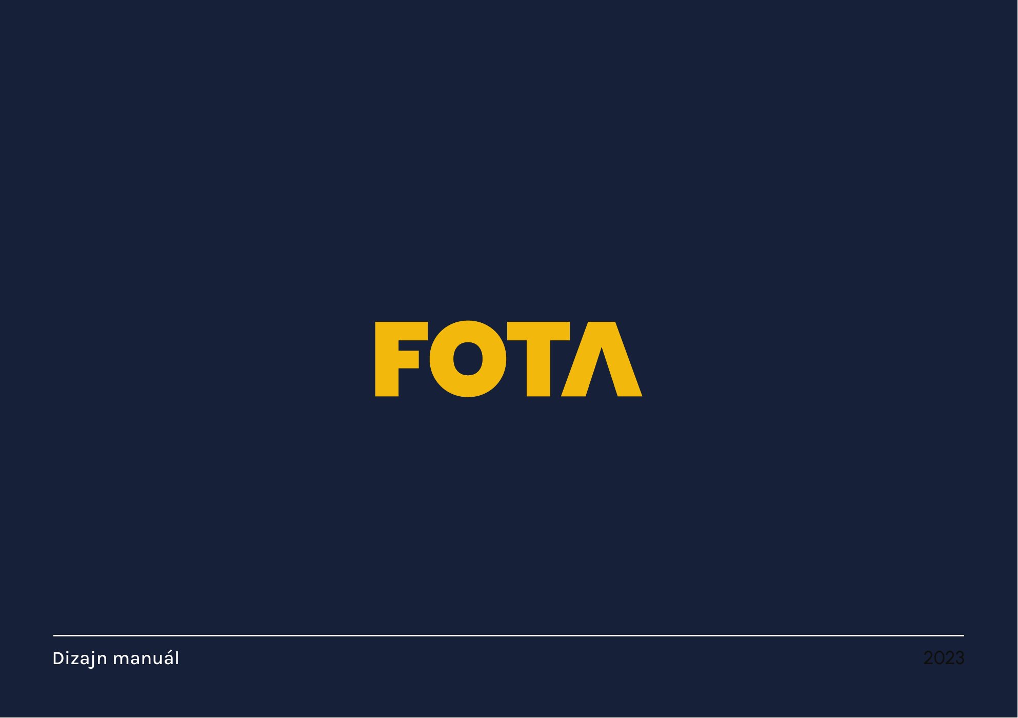 Fota — dizajn manuál, strana 1