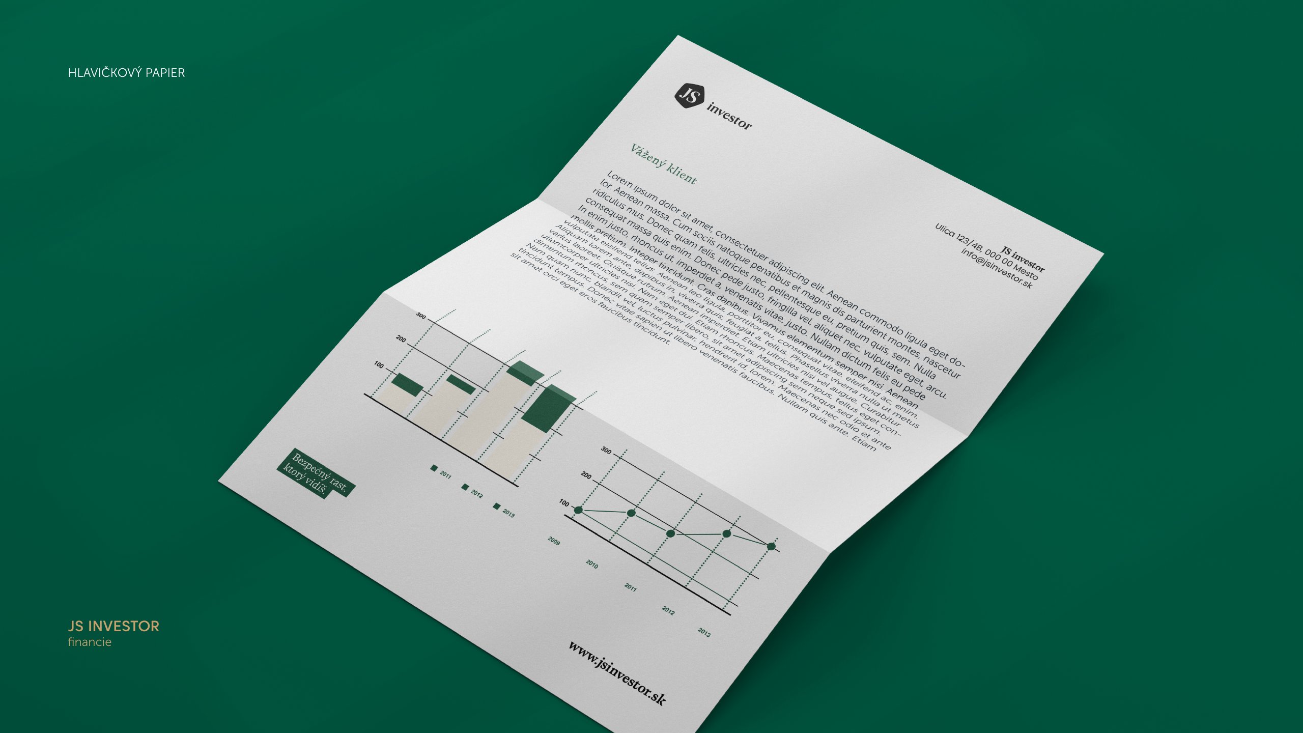 JS Investor — dizajn manuál, strana 16