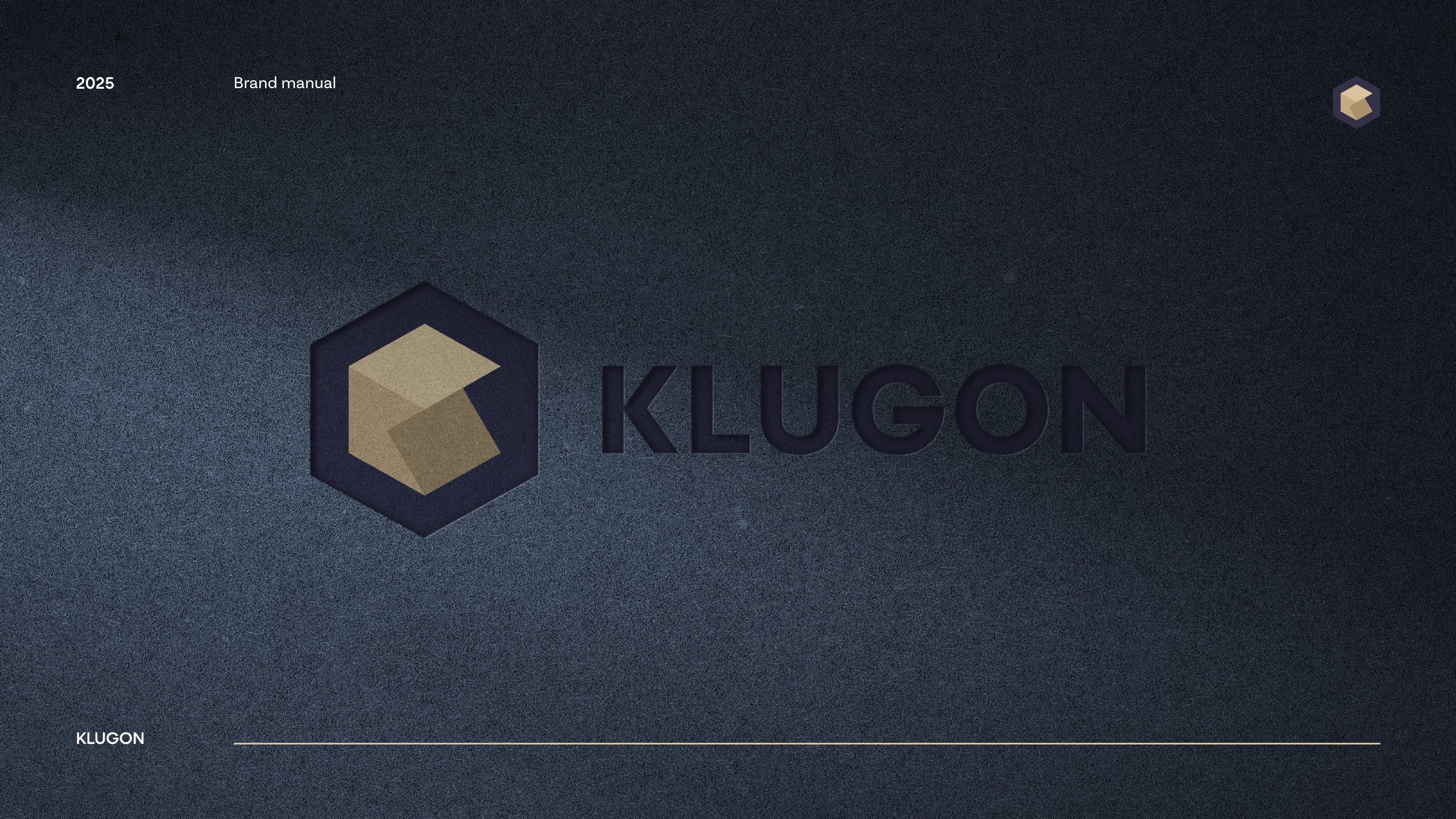 Klugon — dizajn manuál, strana 1